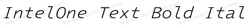 IntelOne Text Bold Italic字体转换